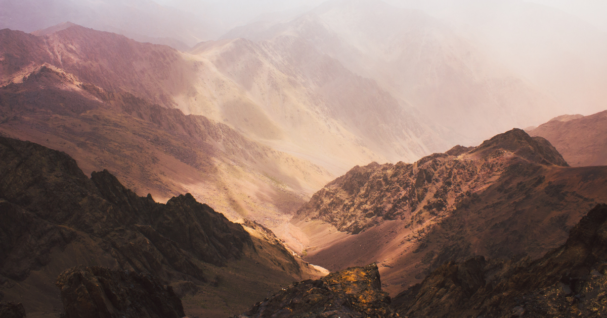 Views from the summit of Mount Toubkal